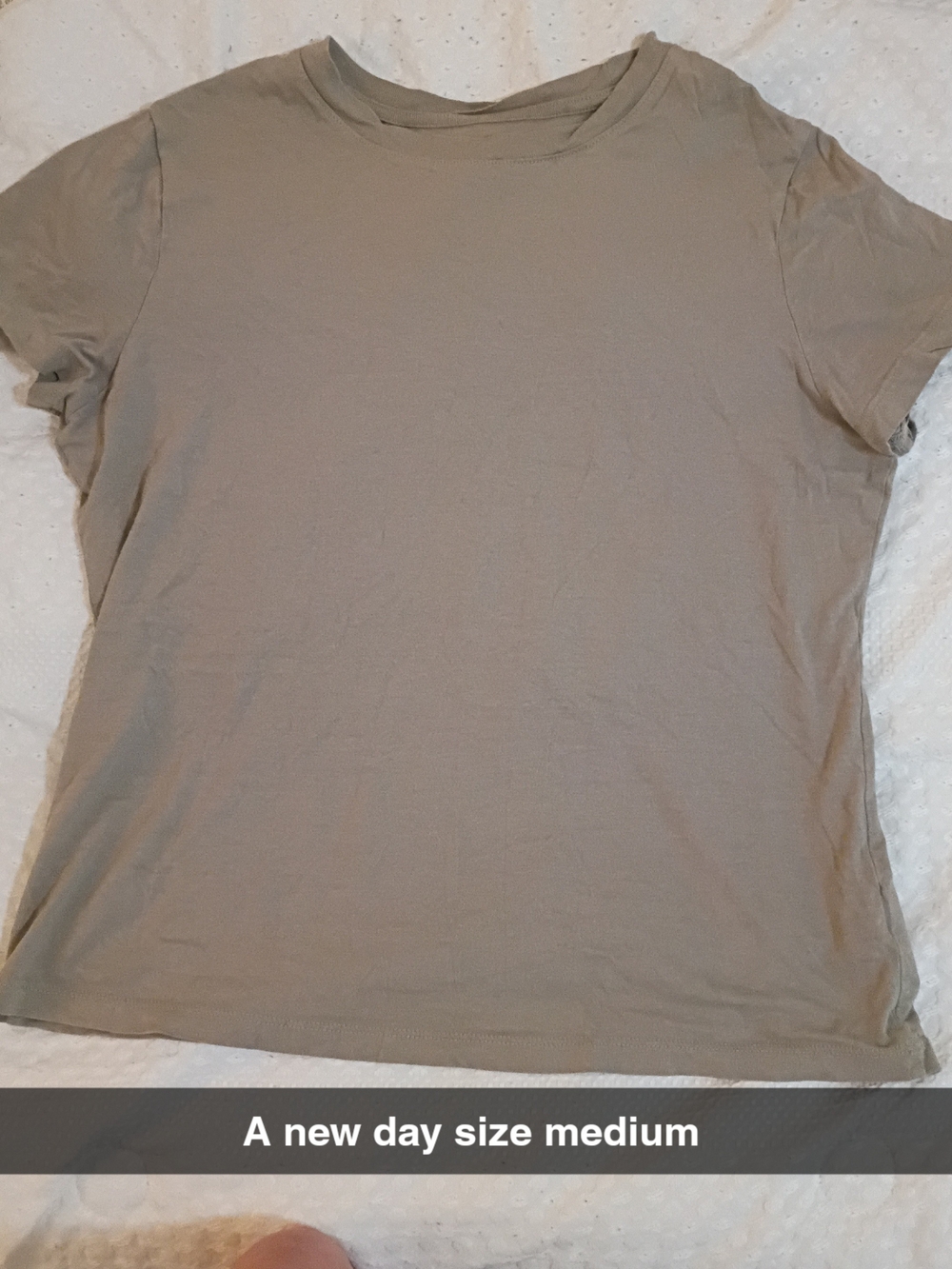 a new day Short-Sleeve Crewneck Tee in Taupe